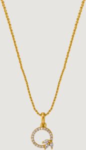 Ladies Exclusive Design Gold Plated Pendant With Chain