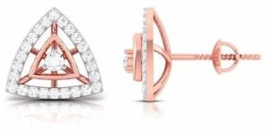 Rose Gold Diamond Ear Studs