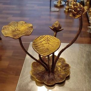 Decorative Brass Golden Flower Plant