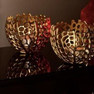 Metal Tracery Tea Candle Holder