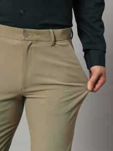 Contemporary Biege Stretch Pant