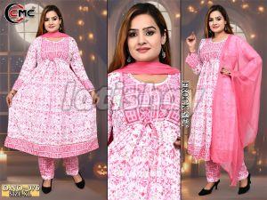 3 Piece Cotton Frock Set