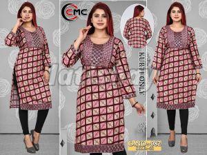 Rayon Foil Print Kurti