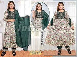 Rayon Printed Ladies 3 Piece Suit