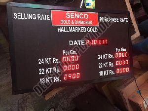 Jewellery Rate LED Display Board