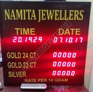 Jewellery Rate LED Display Board