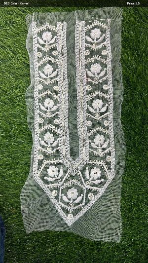 White Embroidery Neck Patche