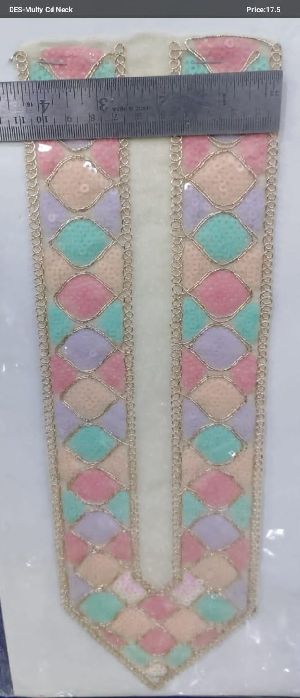 White Embroidery Neck Patche