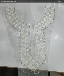White Embroidery Neck Patche
