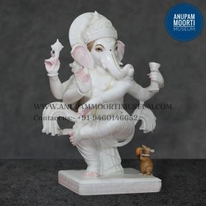 Marble Dancing Ganesh Statue
