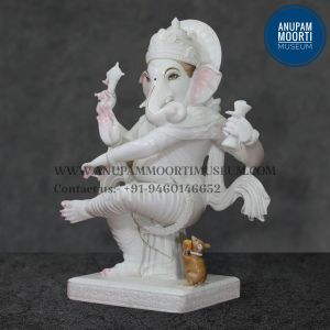 Marble Dancing Ganesh Statue