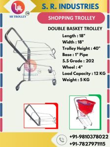 Double Basket Shopping Trolley