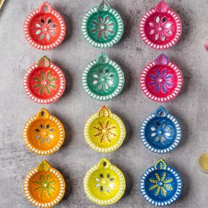 Home Decoration Diwali Decoration Handcrafted Clay Diya
