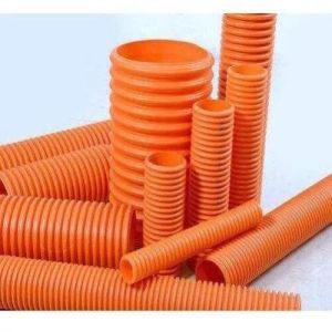Orange HDPE Double Wall Corrugated Pipe