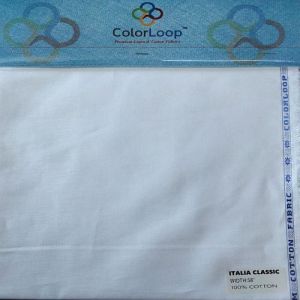 100% Cotton White Italian Classic Fabric