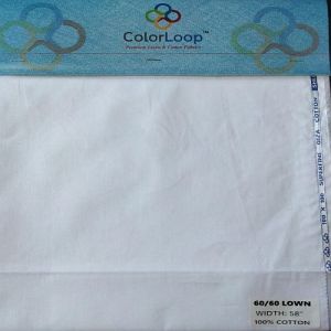 60/60 Lawn White Cotton Fabric