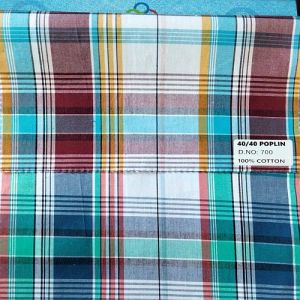 Checked Cotton Poplin Fabric