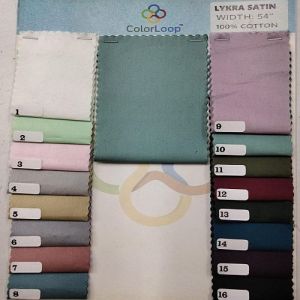 Cotton Satin Lycra Fabric