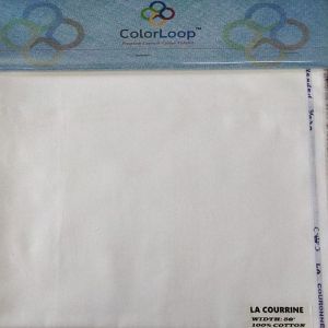 LA Courrine White Cotton Polyester Fabric