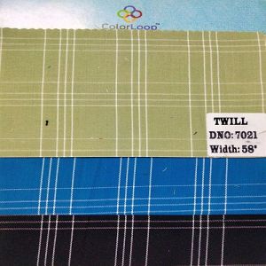 Twill Checks Cotton Fabric