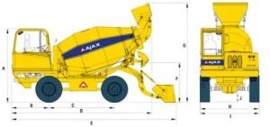 Self Loading Concrete Mixer Rental Service