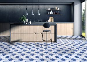 Blocks Ocean Glazed Vitrified Tiles