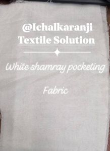 White shamray pocketing fabric