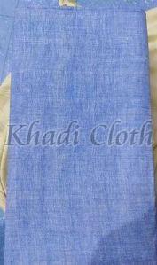 Handspun and Handwoven Blue Cotton Fabric