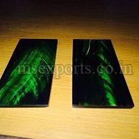 Green Stripes Water Buffalo Horn Scale