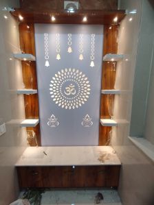 Modular Wooden Pooja Cupboard