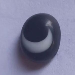 13mm Blue Oval Glass Beads