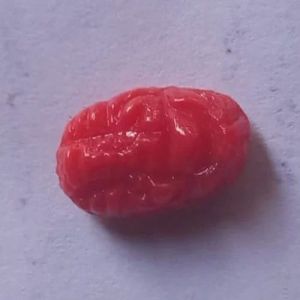9mm Oval Red Plastic Beads