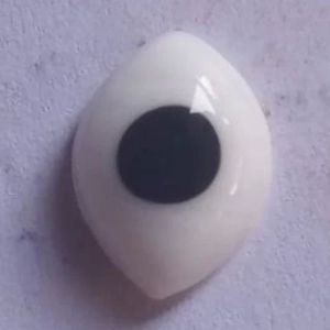 White & Black Eye Glass Beads