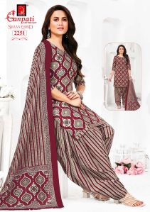 Ganpati Shaan E Hind Printed Cotton Suit
