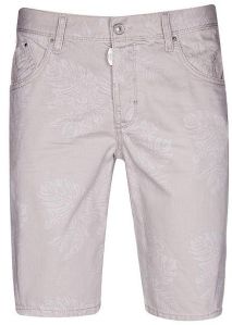 Mens Beige Solid Bermuda Shorts