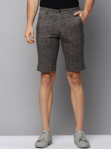 Mens Showoff Grey Cotton Shorts