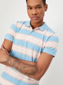 Mens Striped Polo T-shirt