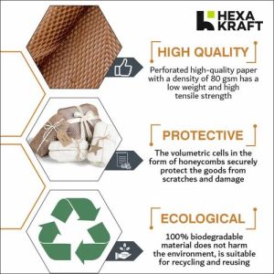 Brown Hexkraft Honeycomb Paper Roll