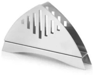 Silver Stainless Steel Triangle Tissue Holder