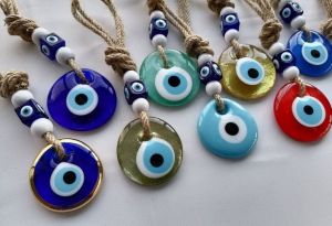 Multicolor Metal Evil Eye Keychain