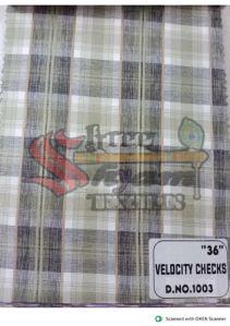 Velocity Check Cotton Fabric