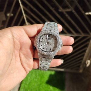 Fully Iced Out Patek Philippe Moissanite Watch