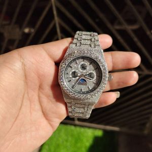 Fully Iced Out AP Moissanite Watch