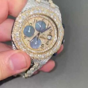 Audemars Piguet Full Iced Out Royal Oak Moissanite Diamond Watch