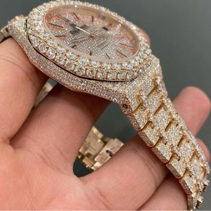 Full Iced Out Audemars Piguet Royal Oak Moissanite Diamond Watch