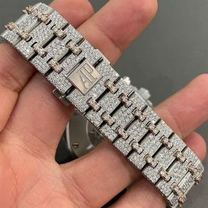 Full Iced Out Audemars Piguet Royal Oak Offshore Moissanite Diamond Watch