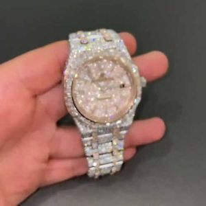 Audemars Piguet Round Dial Royal Oak Moissanite Diamond Watch