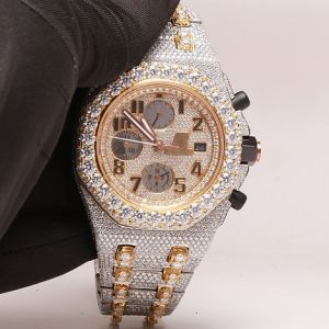 Luxury Fully Iced Out Audemars Piguet Moissanite Diamond Watch
