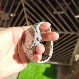 Fully Bust Down AP Moissanite Watch