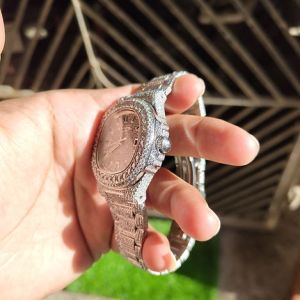 Fully Iced Out Patek Philippe Moissanite Watch
